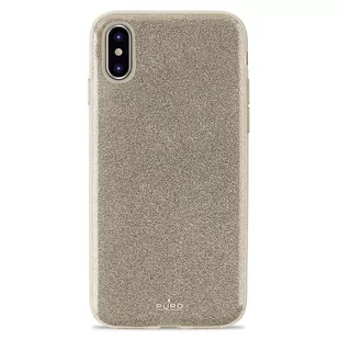 PURO Glitter Shine Cover - Etui iPhone Xs Max (Gold) IPCX65SHINEGOLD - Etui i futerały do telefonów - miniaturka - grafika 1