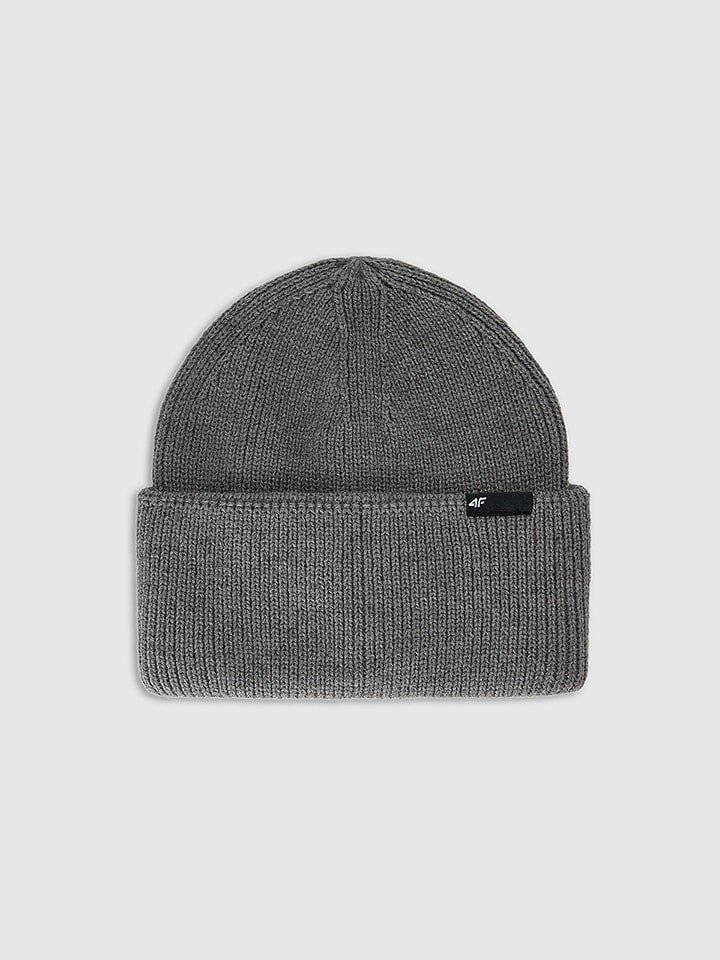 4F Czapka w kolorze szarym