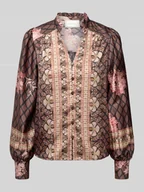 Bluzki damskie - Bluzka koszulowa z listwą guzikową model ‘Massima’ - miniaturka - grafika 1