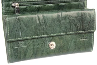 Portfel Damski Skórzany El Forest (PL) Skóra Bydlęca 856 18 RFID ZIELONY 15 x 9 x 3 [cm] - Portfele - miniaturka - grafika 6