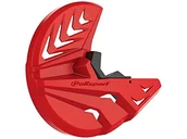 Części motocyklowe - POLISPORT 8155300003 - Odporny na uderzenia i ścieranie polipropylenowy ochraniacz tarczy i dolny widelec kompatybilny z motocyklami w kolorze czerwonym - miniaturka - grafika 1
