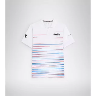 Koszulki sportowe męskie - Koszulka do tenisa z krótkim rekawem męska Diadora SS POLO ICON optical white - grafika 1