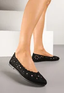 Baleriny - Czarne Balerinki Vices Ażurowe Nanelissa - miniaturka - grafika 1