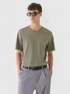 Koszulki męskie - Męski t-shirt basic Outhorn OTHWAW24TTSHM2155 - khaki - miniaturka - grafika 1