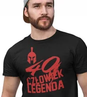 Koszulki męskie - Koszulka Na 40 Urodziny 40 Człowiek Legenda Sparta Super Prezent Dla Niego Męska S/Aradena - miniaturka - grafika 1