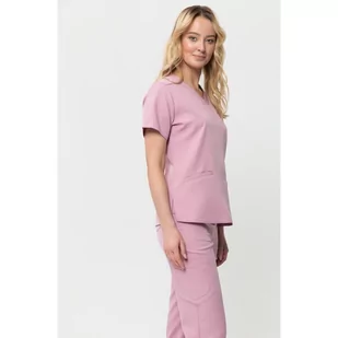 Bluza Medyczna Emily Liliowy Róż Rozmiar: XS - Odzież medyczna - miniaturka - grafika 2