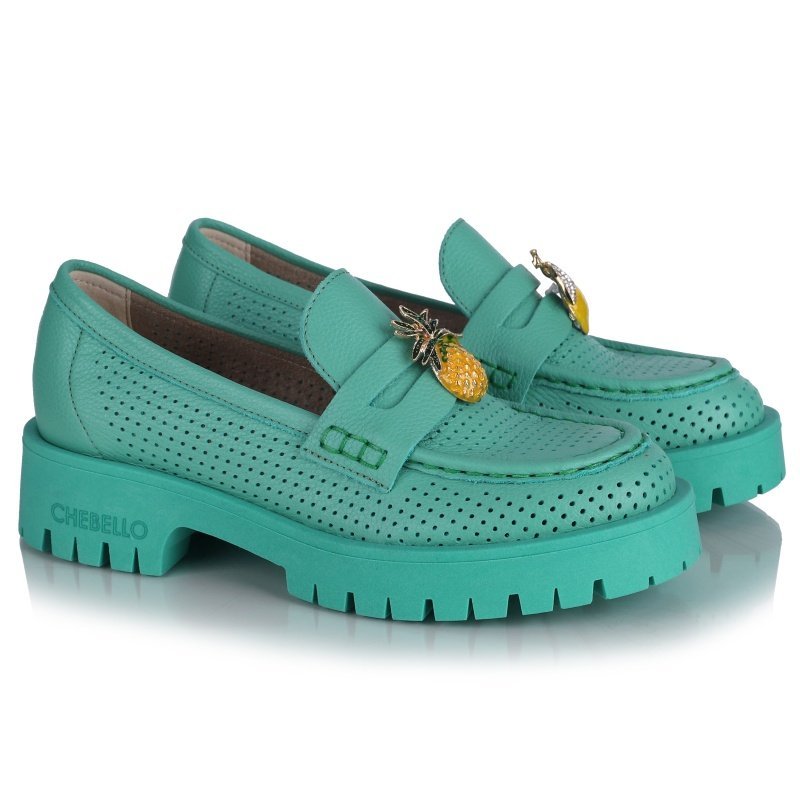 Mokasyny damskie CheBello 4628-529-000-PSK-S173 ażurowe R.39