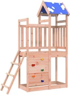 Place zabaw - vidaXL Wieża zabaw Brązowy 110,5 x 52,5 x 215cm Lekkie drewno douglasowe - miniaturka - grafika 1