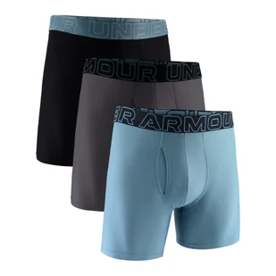 Bokserki męskie Under Armour Perf Tech Mesh Solid 6in 3Pack Blue L - Majtki męskie - miniaturka - grafika 1
