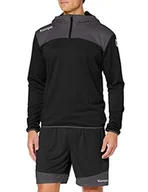 Bluzy męskie - Kempa Emotion 2.0 Quarter Zip bluza z kapturem dla dzieci, czarny, 140 - miniaturka - grafika 1