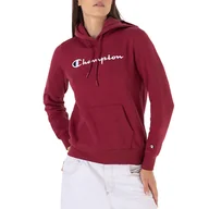 Bluzy sportowe damskie - Bluza Champion Hooded Sweatshirt 116579-RS508 - czerwona - miniaturka - grafika 1