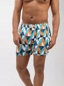 Kąpielówki męskie - SPODENKI KĄPIELOWE DO PŁYWANIA MĘSKIE SZORTY KOLOROWE MyStars FALE L - miniaturka - grafika 1