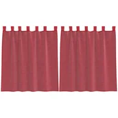 Zasłony - vidaXL Zasłony woalowe z pętelkami 2 szt. Wino czerwone 140x140 cm - miniaturka - grafika 1