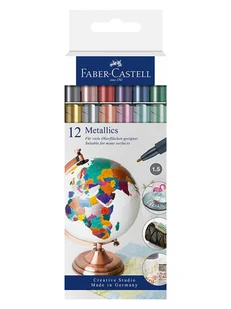 Faber-Castell Markery (12 szt.) "Metallics" - Przybory szkolne - miniaturka - grafika 1