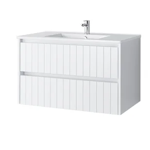 Szafka łazienkowa z umywalką Uptrend Melito 80 cm biały mat 002-SU80-01+UP4530-800 - Szafki łazienkowe - miniaturka - grafika 1