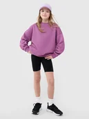 Spodnie i spodenki dla dziewczynek - 4F Legginsy kolarki dzianinowe dziewczęce - czarne 122 (6-7 lat) - miniaturka - grafika 1