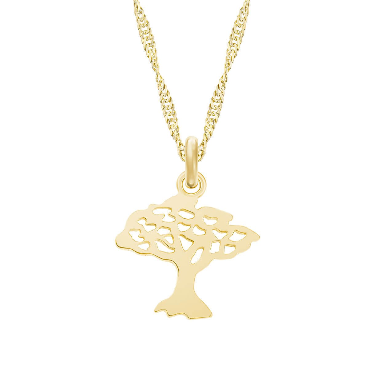 Wisiorek drzewko szczęścia srebrny pozłacany