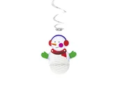 Dekoracje sali - Dekoracja wisząca świderek Bałwanek - 19 cm - 1 szt. - miniaturka - grafika 1