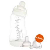 Butelki dla niemowląt - Canpol Babies, butelka antykolkowa S-Shape, szeroka, PP, 24/200, 310 ml + smoczek silikonowy do butelki S-Shape L, średni, 59/893, od 6 miesiąca, 2 sztuki gratis - miniaturka - grafika 1