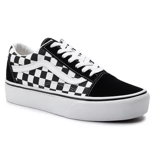 Vans Tenisówki Old Skool Platfor VN0A3B3UHRK1 (Checkerboard) Blk/Tr Wht - Trampki damskie - miniaturka - grafika 1