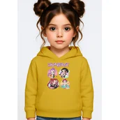 Bluzy dla dziewczynek - BLUZA DZIECIĘCA K-POPOWE ŁOWCZYNIE DEMONÓW HUNTRIX 110-116 Z KAPTUREM - miniaturka - grafika 1