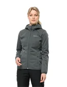 Bluzy damskie - Jack Wolfskin Windhain bluza damska typu softshell z kapturem - miniaturka - grafika 1