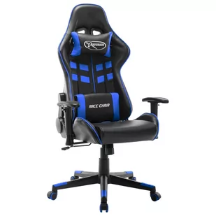 vidaXL Fotel gamingowy czarno-niebieski 20502 20502 - Fotele gamingowe - miniaturka - grafika 1