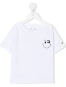 Bluzki damskie - BLUZKA KRÓTKI RĘKAW TOMMY HILFIGER KG0KG06340 r110 - miniaturka - grafika 1