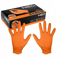 Rękawiczki - Rękawiczki nitrylowe pomarańcz. 50 sztuk rozmiar L - miniaturka - grafika 1