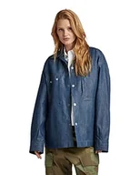 Koszulki i topy damskie - G-STAR RAW Koszulka damska oversize, z długim rękawem, niebieska (raw Denim D303-001), XL, niebieski (Raw Denim D303-001), XL - miniaturka - grafika 1