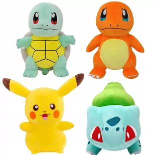 Zestaw 4 Maskotek 25CM Pokemon Pikachu Charizard Bulbasaur Squirtle Pokemon Go Pluszaki Maskotki - Maskotki i pluszaki - miniaturka - grafika 1