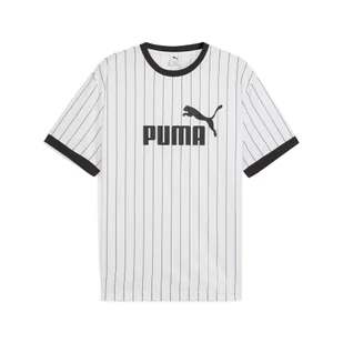 Męska koszulka Essentials w paski PUMA White - Koszulki sportowe męskie - miniaturka - grafika 1