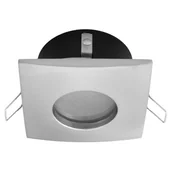 Oprawy, klosze i abażury - Kobi Oprawa oprawka led halogenowa wodoodporna stała kwadratowa kolor satyna IP44 OH35 6741 6741 - miniaturka - grafika 1