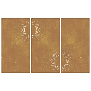 Ogrodowa dekoracja ścienna, 3 cz., 105x55 cm, stal kortenowska Lumarko! - Dekoracje domu - miniaturka - grafika 6