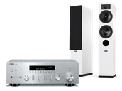 Zestawy stereo - Yamaha R-N600A (srebrny) + Tesi 5 (biały) - miniaturka - grafika 1