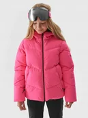 Kurtki narciarskie - Kurtka narciarska dziecięca 4F F293 hot pink neon 128 - miniaturka - grafika 1