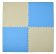 Maty piankowe - Humbi, Puzzle piankowe/Mata piankowa, Kremowy/Błękitny, 1x62x62 cm, 4 szt. - miniaturka - grafika 1