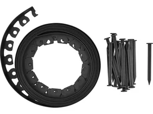 OBRZEŻE TRAWNIKOWE, OGRODOWE 40MM 10M ZE SZPILKAMI, KOTWAMI 20SZT - Pozostałe akcesoria do uprawy roślin - miniaturka - grafika 1