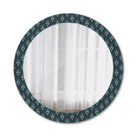 Lustra - Lustro Wiszące do Łazienki Kwiatowy wzór 80cm - miniaturka - grafika 1