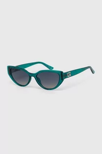 Okulary przeciwsłoneczne - Guess okulary przeciwsłoneczne damskie kolor zielony GU7910_5296P - grafika 1