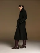 Kozaki damskie - Reserved - Skórzane kozaki na obcasie - mahoniowy - miniaturka - grafika 1