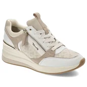 Sneakersy damskie - Beżowe Sneakersy Tamaris Wygodne Buty Damskie - miniaturka - grafika 1