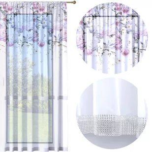 Firana Gotowa 140X250 Woal Barwiona Wzór Na Żabki - Firany - miniaturka - grafika 1