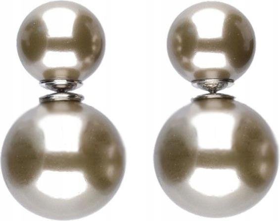 Srebrne kolczyki 925 okrągłe brązowe kulki 11,13g Eleganckie modne prezent