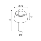 Lampy ogrodowe - SLV Photoni 45 lampa cokołowa, czarny, aluminium, wysokość 45 cm - miniaturka - grafika 1