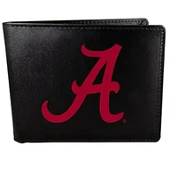 Portfele - NCAA Siskiyou Sports męski Alabama Crimson Tide dwustronny portfel duże logo jeden rozmiar czarny - miniaturka - grafika 1