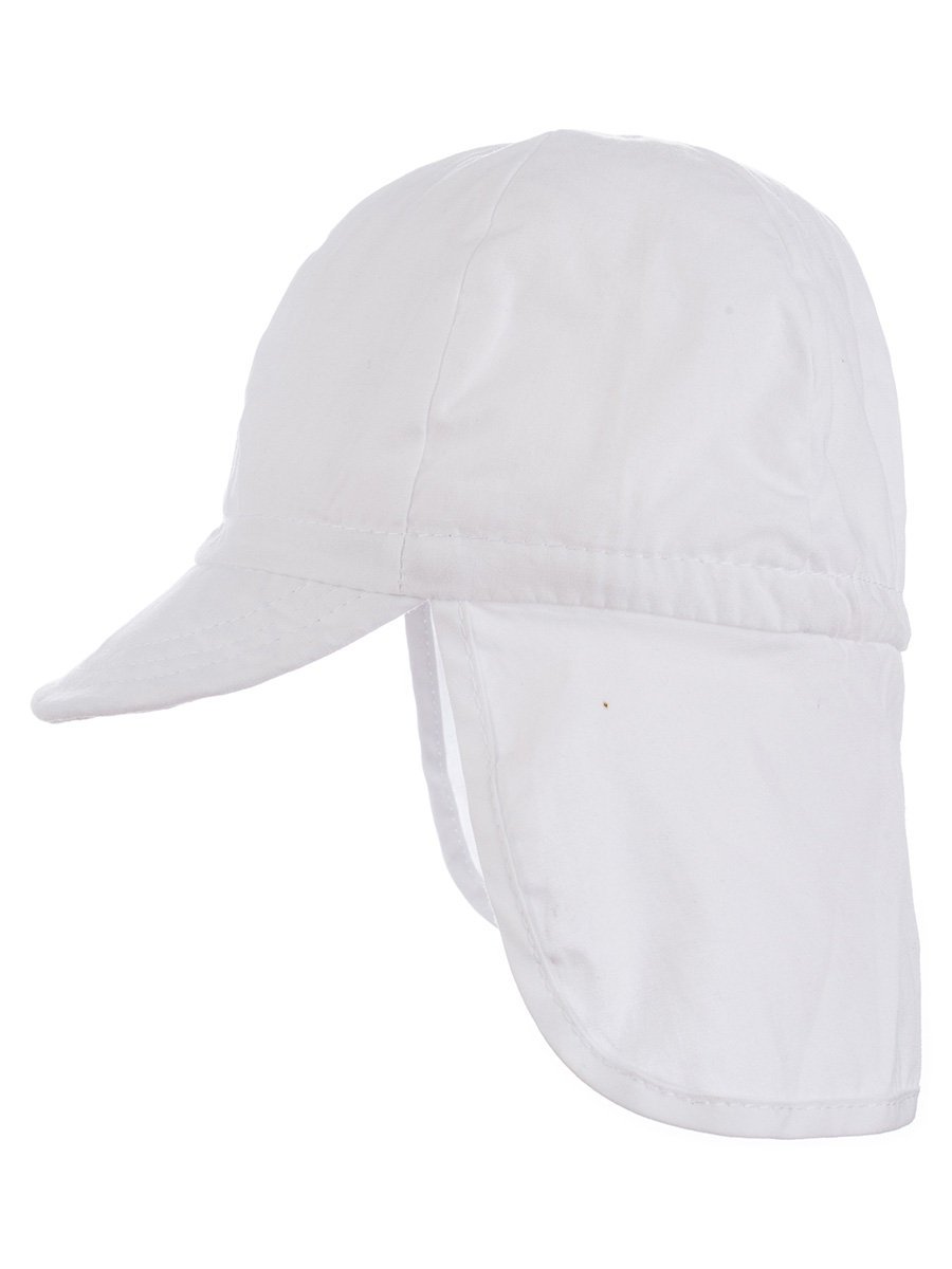 Dziecięca czapka z ochroną na kark biała Döll r.47