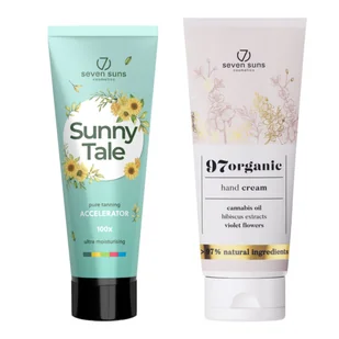 7suns Sunny Tale Przyspieszacz Do Opalania 250ml + Krem Do Rąk 75ml - Balsamy i kremy do opalania - miniaturka - grafika 1