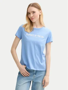 Tom Tailor Denim T-Shirt 1045417 Niebieski Regular Fit - Koszulki i topy damskie - miniaturka - grafika 1