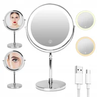Lusterka do makijażu - Lusterko Lustro Do Makijażu Kosmetyczne Dwustronne Powiększające Obrotowe - miniaturka - grafika 1